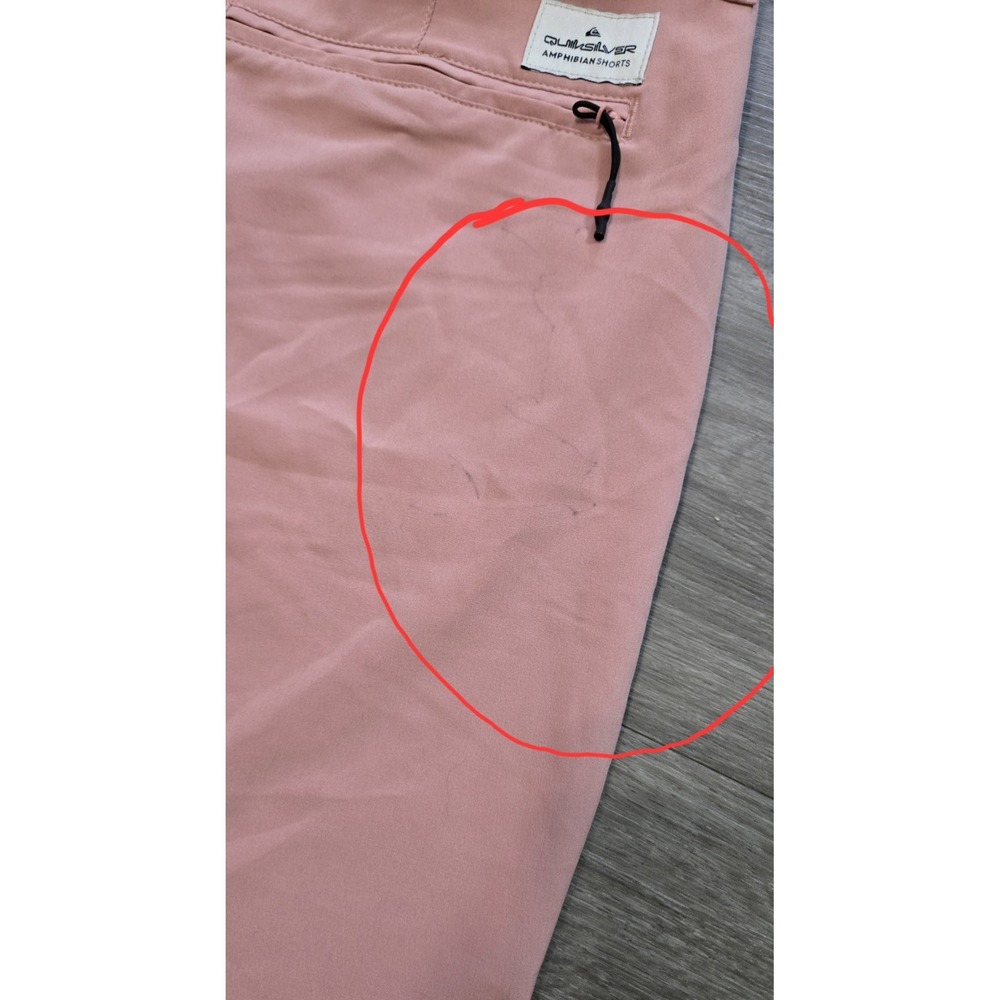 Quicksilver Amphibian Hybrid Shorts Men's 33 Pink Water Repellent Stretch - Picture 6 of 13